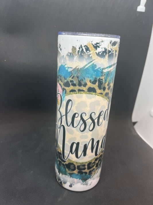 Blessed Mama sublimated tumbler